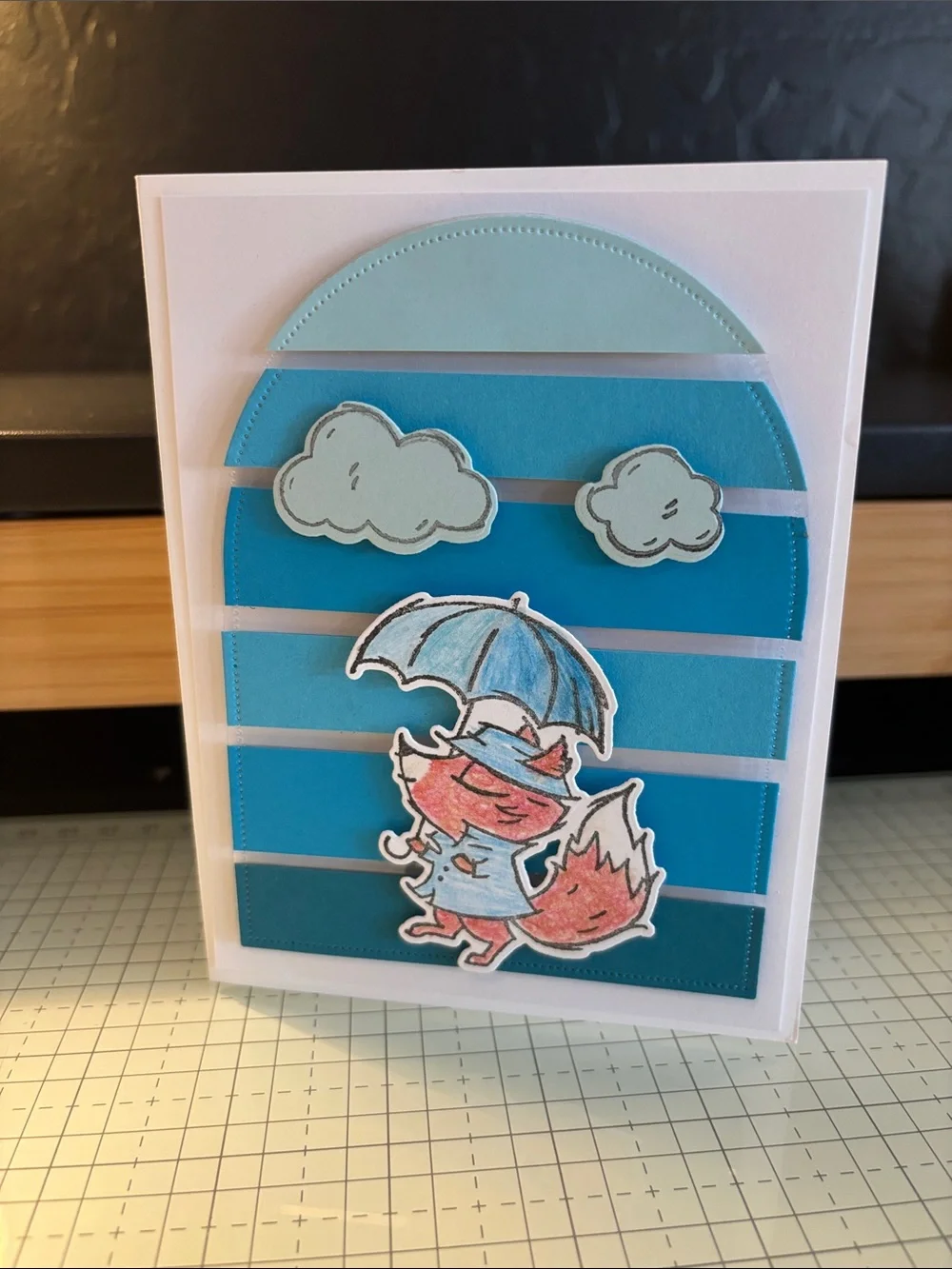 Handmade Rainy Day Greeting Card Set